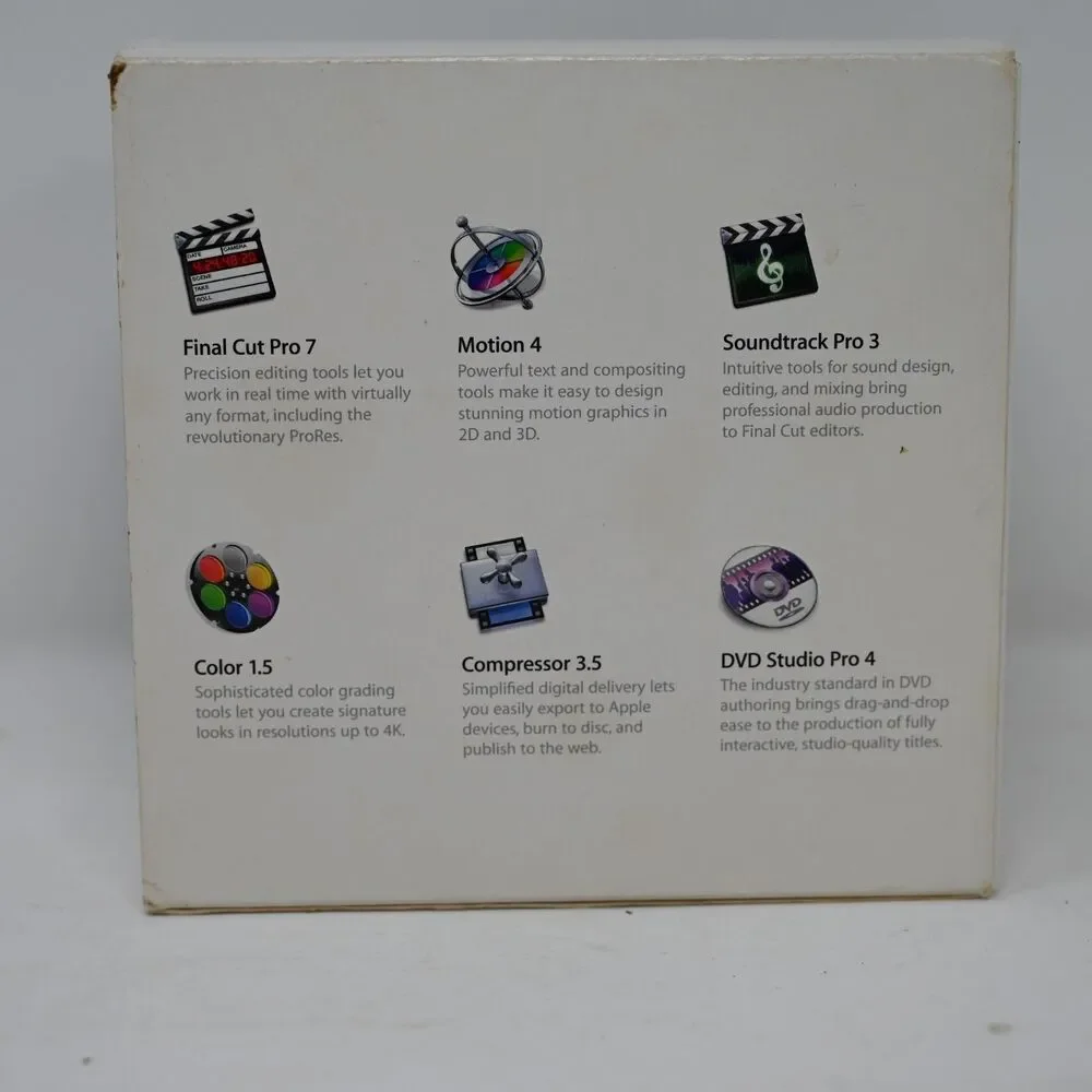 Apple Final Cut Studio HD Upgrade Edition Complete w/ Discs